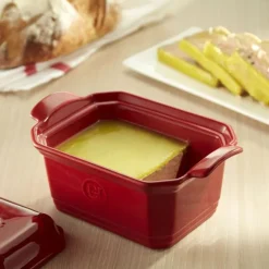 Terrina para foie gras con prensa roja 12,5 cm - Cerámica - Emile Henry