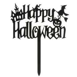 Topper bruja Happy Halloween 14 cm - Dekora
