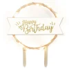 Topper de madera con LEDs Happy Birthday - ScrapCooking