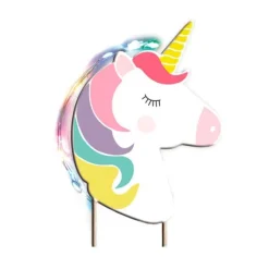 Topper de madera con LEDs unicornio - ScrapCooking