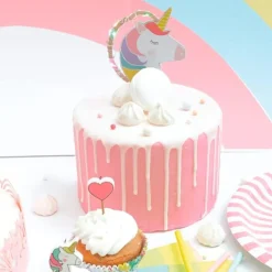Topper de madera con LEDs unicornio - ScrapCooking