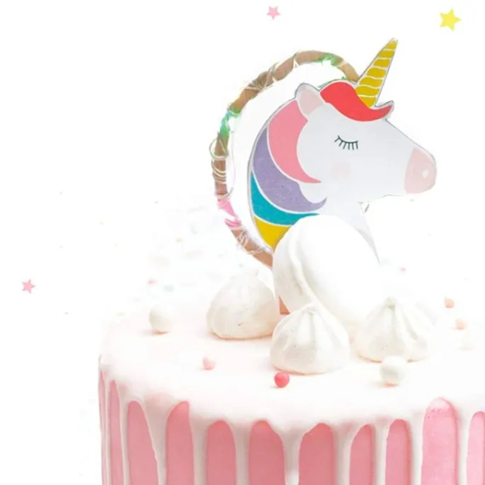 Topper de madera con LEDs unicornio - ScrapCooking