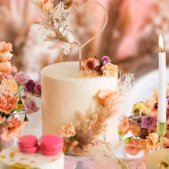 Topper de madera corazón 14 cm - PartyDeco
