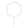 Topper de madera hexágono 15 cm - PartyDeco