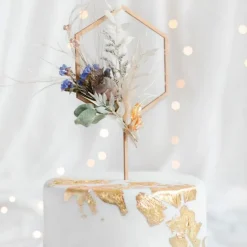 Topper de madera hexágono 15 cm - PartyDeco