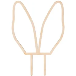 Topper de madera orejas de conejo Pascua 14 cm - PartyDeco