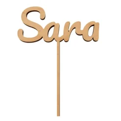 Topper de madera personalizado - Nombre o Texto (varias líneas)