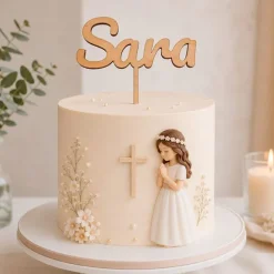 Topper de madera personalizado - Nombre o Texto (varias líneas)