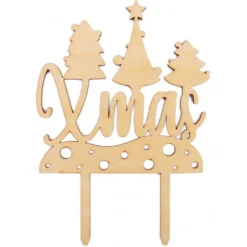 Topper de madera Xmas Navidad - ScrapCooking