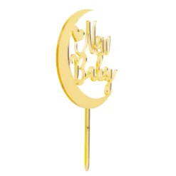 Topper dorado luna New Baby 10 cm - Dekora