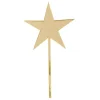 Topper estrella acrílica dorada efecto espejo 8 cm