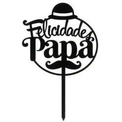 Topper Felicidades papá 15,6 cm - Dekora