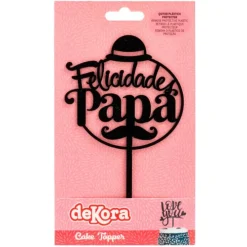 Topper Felicidades papá 15,6 cm - Dekora