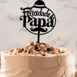 Topper Felicidades papá 15,6 cm - Dekora
