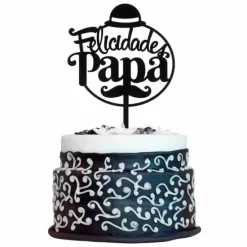 Topper Felicidades papá 15,6 cm - Dekora