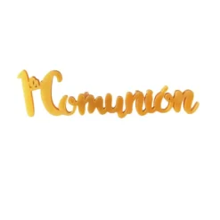 Topper frontal dorado 1ªComunión 12 cm - Cutter Sweet