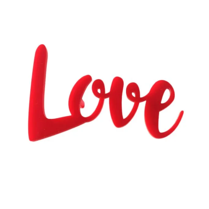 Topper frontal rojo Love 9,5 cm - Cutter Sweet