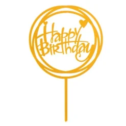 Topper Happy Birthday 10 cm - Dekora