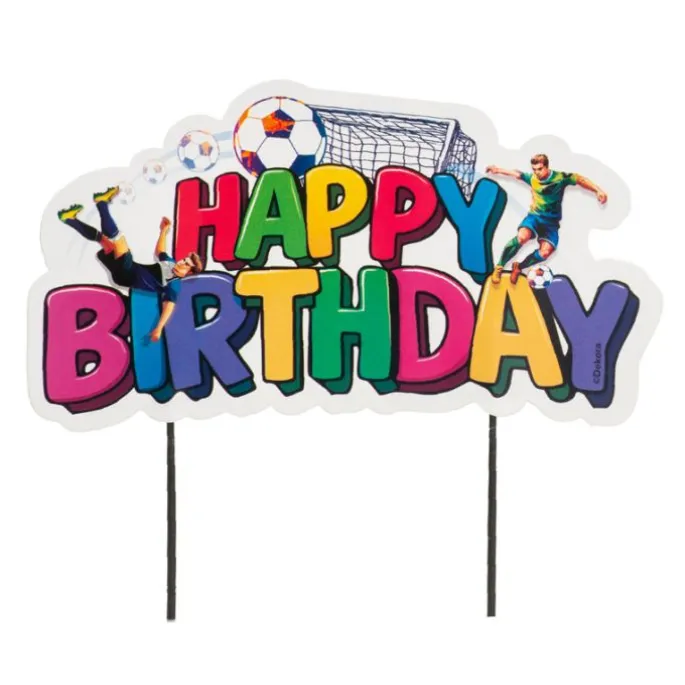 Topper Happy Birthday Fútbol 16,5 cm - Dekora