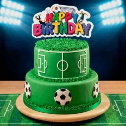 Topper Happy Birthday Fútbol 16,5 cm - Dekora