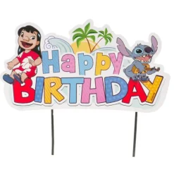 Topper Happy Birthday Lilo y Stitch 17 cm - Dekora