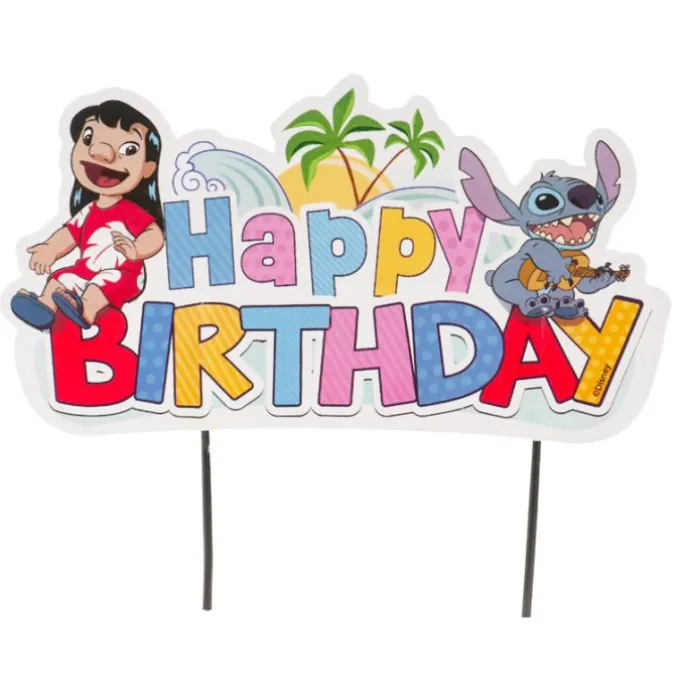Topper Happy Birthday Lilo y Stitch 17 cm - Dekora