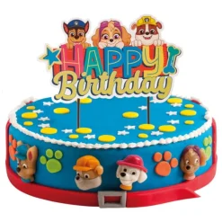Topper Happy Birthday Patrulla Canina 17,5 cm - Dekora