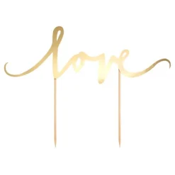 Topper Love dorado 23 cm - PartyDeco