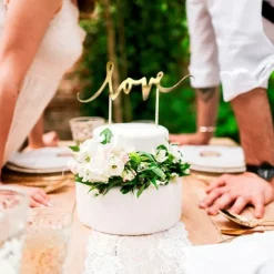 Topper Love dorado 23 cm - PartyDeco