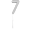 Topper número "7" acrílico plateado efecto espejo 8 cm