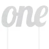 Topper número one plateado 15 cm - Creative Converting