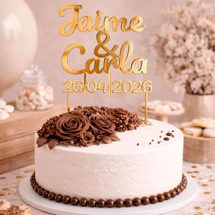 Topper Nombre o Texto Personalizado - 4 líneas