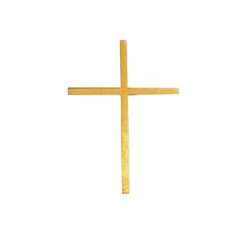 Topper para tartas dorado cruz comunión 6,5 cm
