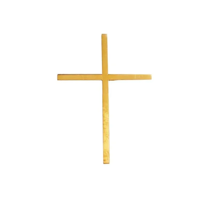 Topper para tartas dorado cruz comunión 6,5 cm