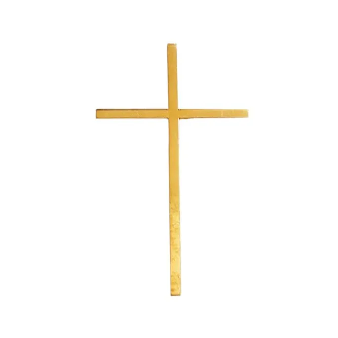 Topper para tartas dorado cruz comunión 10 cm