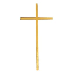 Topper para tartas dorado cruz comunión 17 cm