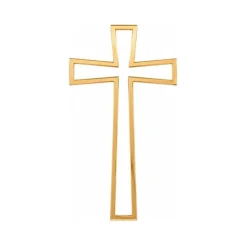 Topper para tartas dorado cruz comunión hueca 10,6 cm