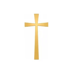Topper para tartas dorado cruz comunión ancha 6,5 cm