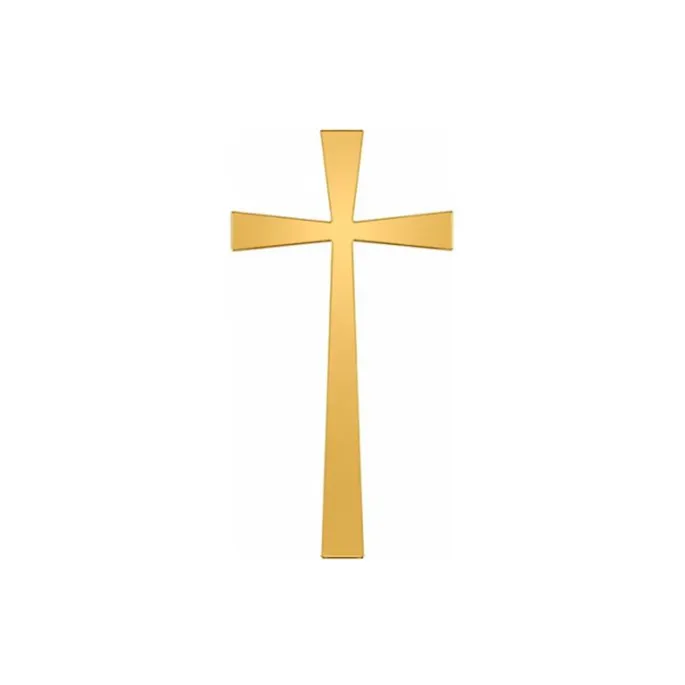 Topper para tartas dorado cruz comunión ancha 6,5 cm
