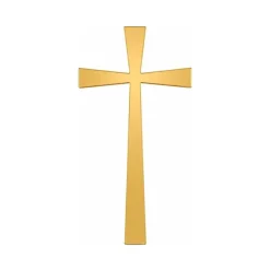 Topper para tartas dorado cruz comunión ancha 10 cm