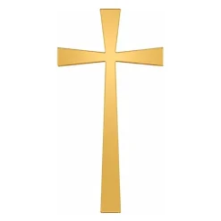 Topper para tartas dorado cruz comunión ancha 17 cm