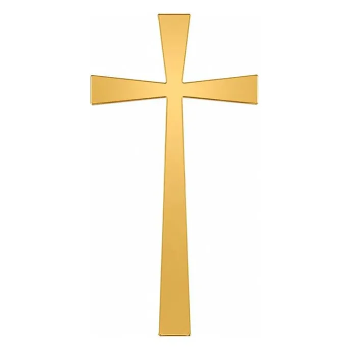 Topper para tartas dorado cruz comunión ancha 17 cm
