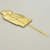 Topper para tartas dorado silueta pareja mujer embarazada 15 cm