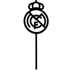 Topper para tartas negro escudo del Real Madrid 8 cm