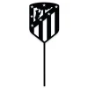 Topper para tartas negro escudo del Atlético de Madrid 8 cm