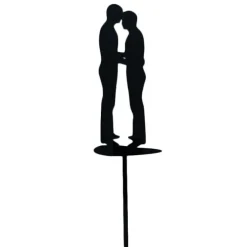 Topper para tartas negro silueta pareja de novios