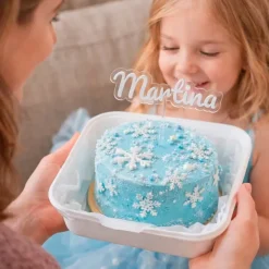 Topper Personalizado Bento cakes Mini tartas - Nombre o Texto 7 cm