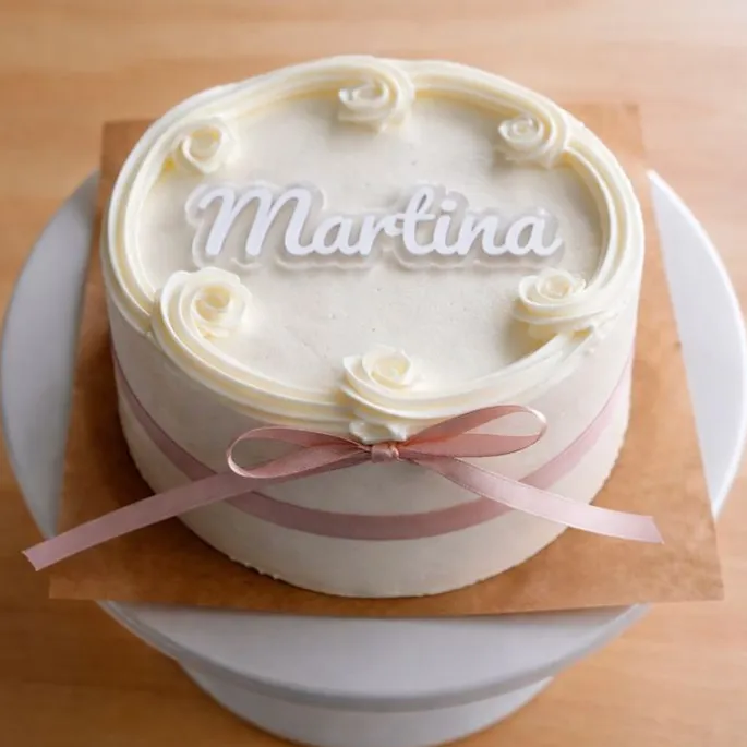 Topper Personalizado Bento cakes Mini tartas - Nombre o Texto 7 cm