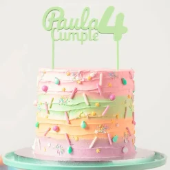 Topper personalizado cumple nombre y edad