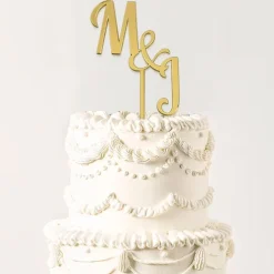 Topper personalizado iniciales pareja de novios